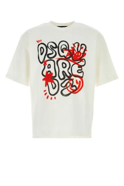 Dsquared2 Dsquared White Cotton Oversize T-shirt In White
