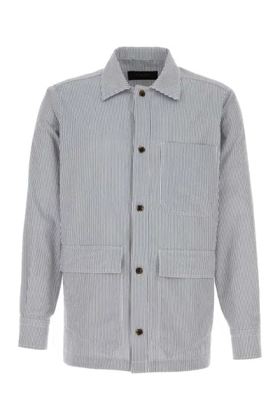 Paltò Palto Embroidered Polyester-blend Giovanni Shirt In Gray