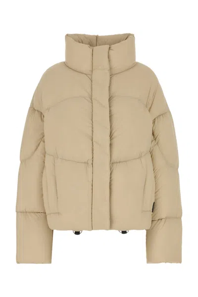 Bacon Hoodless New Order Down Jacket With Hidden Closure In Neutral