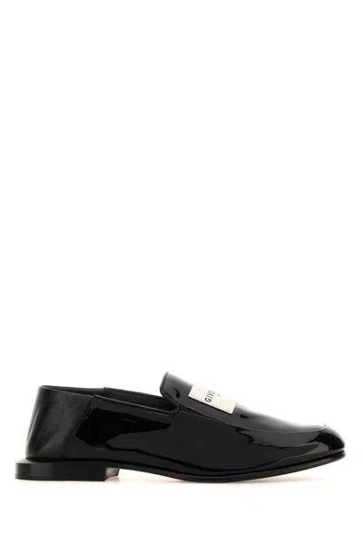 Givenchy Leather Logo Loafers In Black