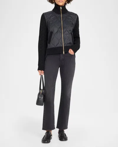 Veronica Beard Patra Quilted Wool-blend Jacket In Black