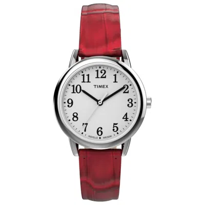 Timex Easy Reader 30mm Watch In Red
