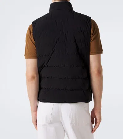 Moncler Lenevra Wool-blend Down Vest In Black