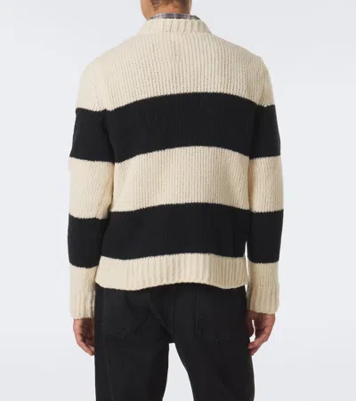 Moncler Striped Wool-blend Sweater In Multi