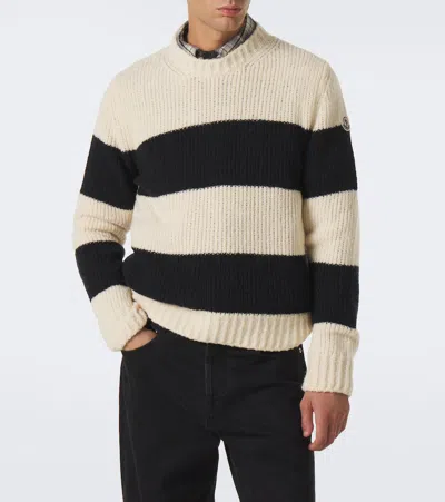 Moncler Striped Wool-blend Sweater In Multi