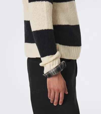 Moncler Striped Wool-blend Sweater In Multi