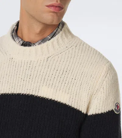 Moncler Striped Wool-blend Sweater In Multi