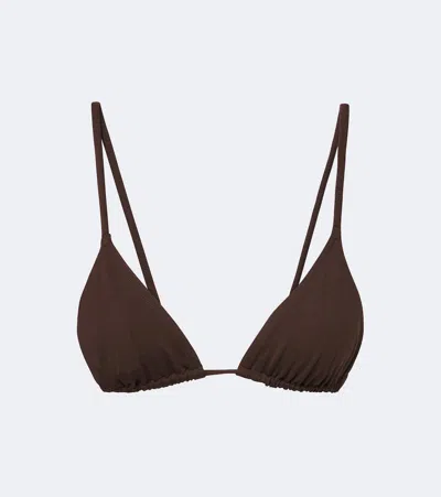 Eres Mouna Triangle Bikini Top In Brown