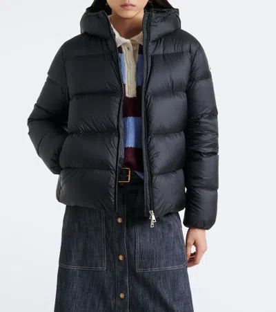 Moncler Stand Collar Down Jacket In Black