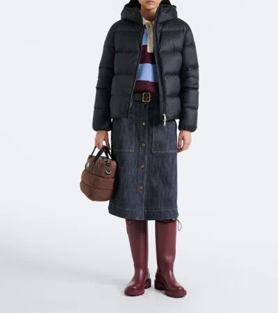 Moncler Stand Collar Down Jacket In Black