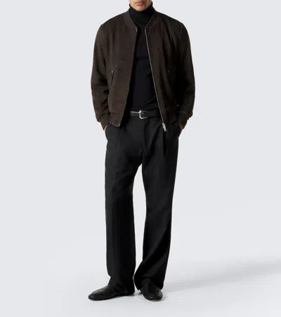Arma Didier Suede Bomber Jacket In Brown