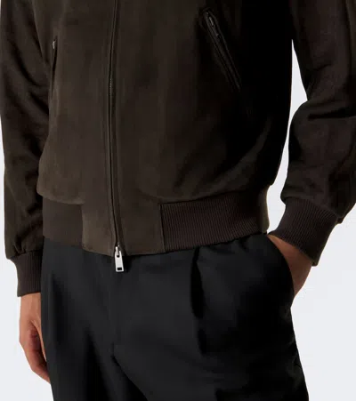 Arma Didier Suede Bomber Jacket In Brown