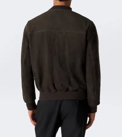 Arma Didier Suede Bomber Jacket In Brown