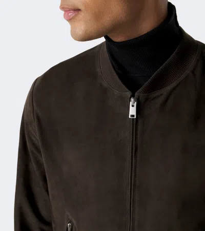 Arma Didier Suede Bomber Jacket In Brown