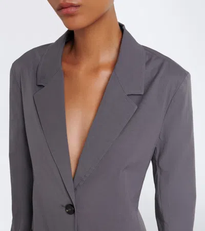 Miu Miu Cotton-blend Poplin Jacket In Blue