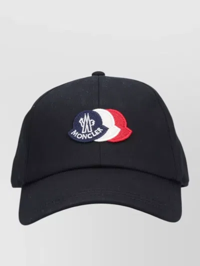 Moncler L20913b000210u618 Tricolour Logo Baseball Cap In Blue