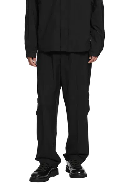 Laminar Tailored Wool-blend Trousers With Polyester Lining In Black