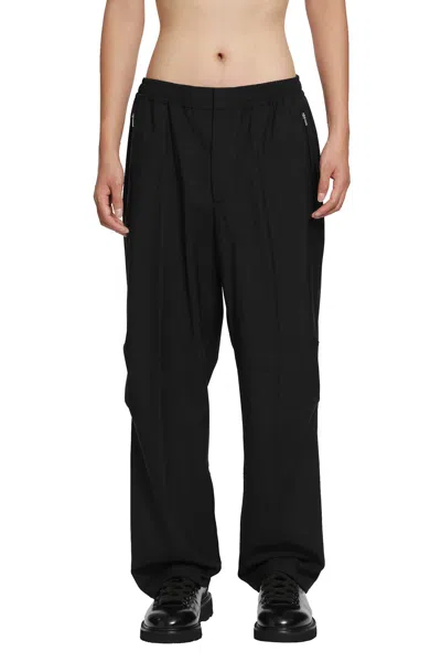 Laminar Tailored Wool-blend Trousers With Polyester Lining In Black