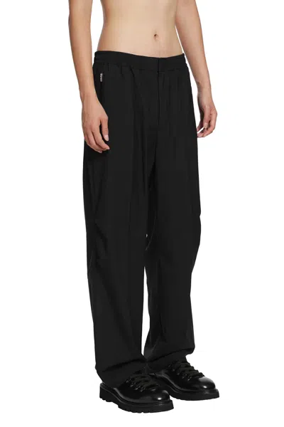 Laminar Tailored Wool-blend Trousers With Polyester Lining In Black