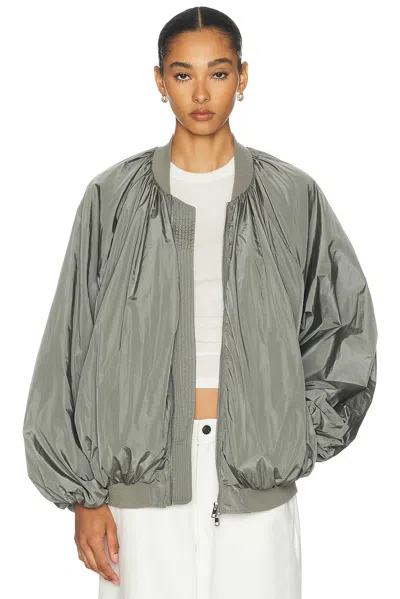 Agolde Raffi Bomber Jacket In Gray