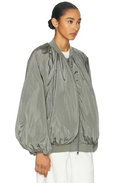 Agolde Raffi Bomber Jacket In Gray