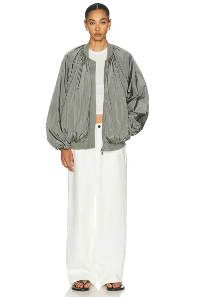 Agolde Raffi Bomber Jacket In Gray
