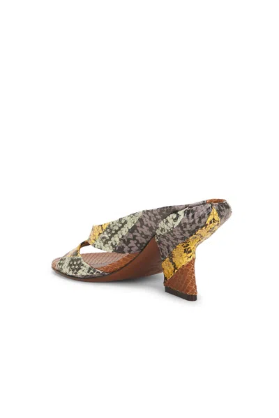 Dries Van Noten Rounded Toe Slide Mule In Tan