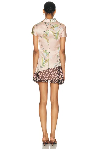 Staud Rae Silk Dress In Multi