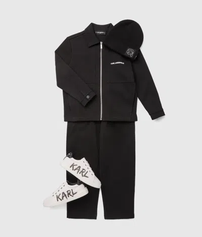 Karl Lagerfeld Boys Drawstring Pants In Black