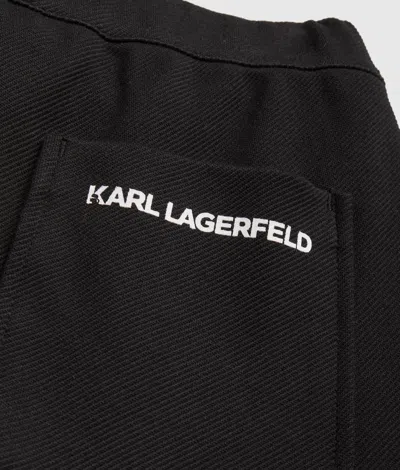 Karl Lagerfeld Boys Drawstring Pants In Black