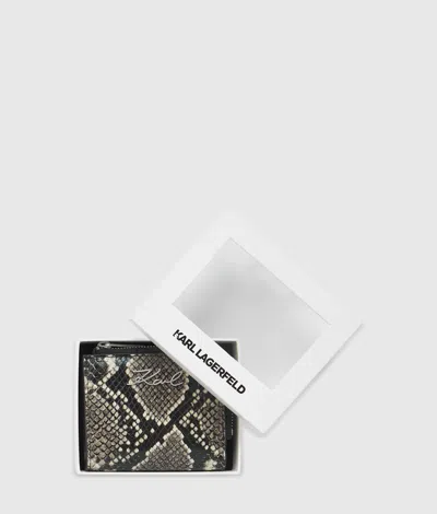 Karl Lagerfeld K/signature Python Small Bifold Wallet