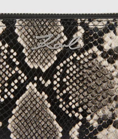 Karl Lagerfeld K/signature Python Travel Pouch