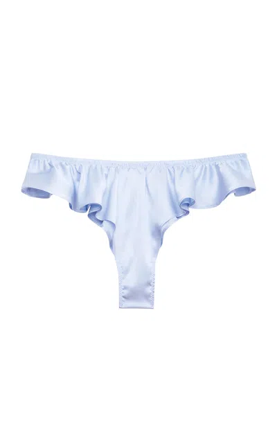 Fleur Du Mal Luxe Flutter Briefs In Blue