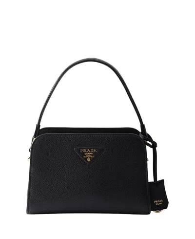 Prada Leather Mini Handbag In Red