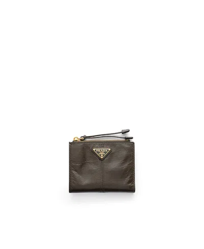 Prada Small Leather Wallet In Pattern