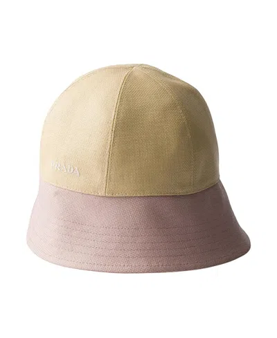 Prada Canvas Hat In Brown