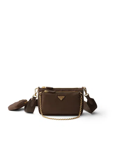 Prada Re-nylon And Saffiano Leather Mini Shoulder Bag In Pattern
