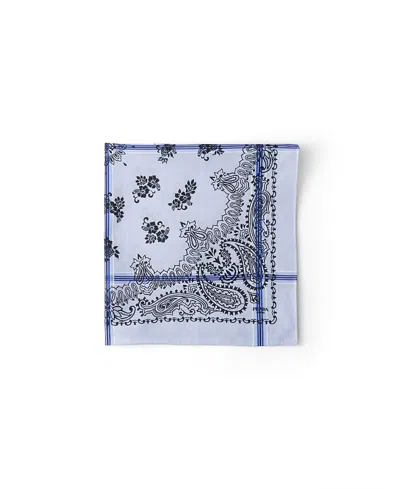 Prada Printed Cotton Scarf 65 In Blue