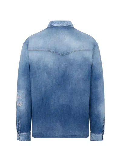 Dsquared2 Medium Puffy Overshirt In Blue