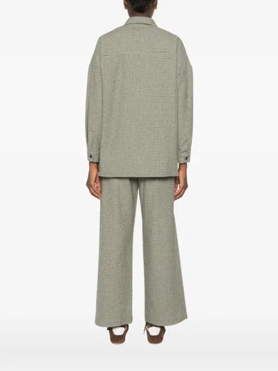Niū Check-pattern Button-up Shirt In Green