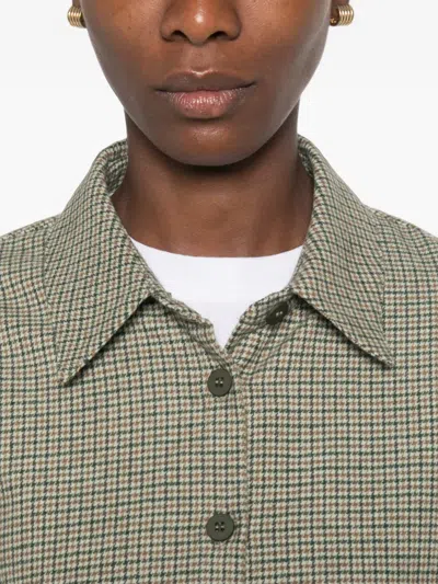 Niū Check-pattern Button-up Shirt In Green