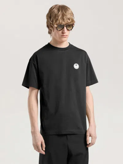 Palm Angels Palm Tree Regular T-shirt In Black