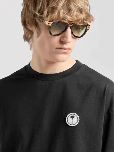 Palm Angels Palm Tree Regular T-shirt In Black