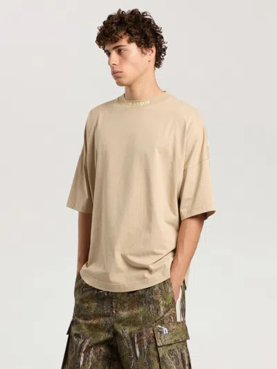 Palm Angels Classic Logo Oversized T-shirt In Neutral