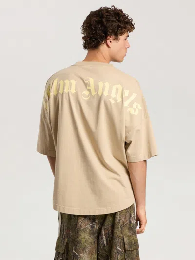 Palm Angels Classic Logo Oversized T-shirt In Neutral