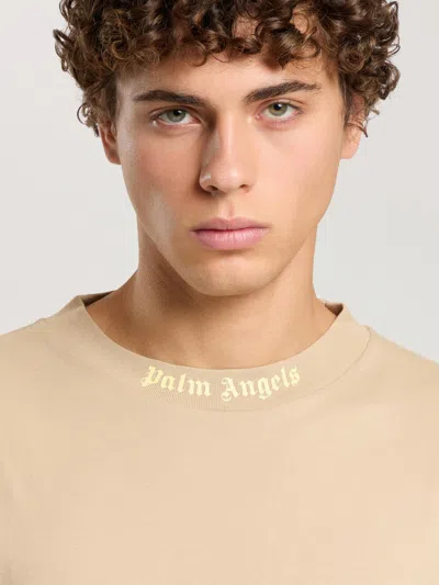 Palm Angels Classic Logo Oversized T-shirt In Neutral