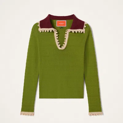 La Doublej Picket Polo Jumper In Multi