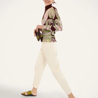La Doublej Silky Turtleneck In Multi