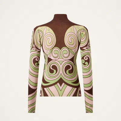 La Doublej Silky Turtleneck In Multi