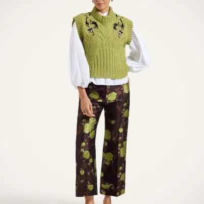 La Doublej Cameo Vest In Solid Light Green